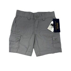 New Ralph Lauren Toddler Classic Polo Gray Cargo Shorts 2T‎